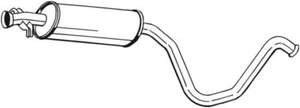 MIDDLE SILENCER BOSAL 281-831 CENTRE FOR SAAB - Picture 1 of 2
