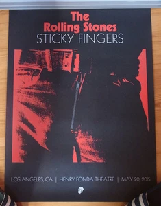 ROLLING STONES "Sticky Fingers" LA Fonda Theatre 2015 Litho numbered - Picture 1 of 1