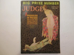 1925 DECEMBER 19 JUDGE MAGAZINE pretty lady in nightgown chasing cat - Bild 1 von 2