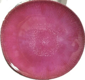 4er Set Melamin leicht oval 7,5" x 8" Salatteller rosa gefüttert Design DW Safe - Bild 1 von 7
