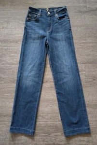 7 FOR ALL MANKIND Jeans Damen 24 Blau Alexa Paperbag Wide Leg Crop Coastal Y2K - Bild 1 von 13