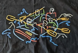 SOBEK Raft the Rainforest of Bali T-Shirt, Black, Size Large - Picture 1 of 11