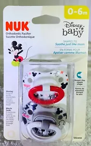 NUK Disney Ciucci Ortodontici BPA FREE Silicone NUOVO 2 confezioni in custodia riutilizzabile - Foto 1 di 7