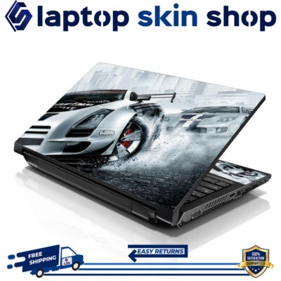 Laptop Skin Sticker Notebook Decal Cover Race Car for Acer Dell HP Apple 17"-19" - Image 1 of 4