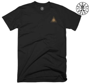 All Seeing Eye T-Shirt Tasche Musik Kleidung Rock Metal Dreieck Illuminati Top - Bild 1 von 11