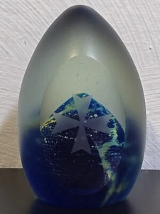 ÄTZKUNST GLAS EI BRIEFBESCHWERER MDINA 4 1/4" hoch - Bild 1 von 3