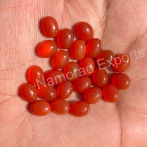 Natural Red Onyx Oval 4x6 mm to 15x20 mm Cabochon Loose Gemstone Lot - Picture 1 of 6