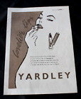 1953 Advert 'YARDLEY LIPSTICK' + 'BRISTOL '404' SPORTS COUPE' 12.5" x 9".