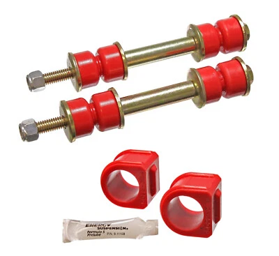 82-92 Camaro Trans Am Polyurethane Front Sway Bar Bushings / End Link 34mm RED - Image 1 of 2