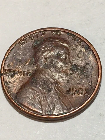 1982 copper penny large date no mint mark Cover