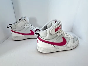 Nike Court Borough Mid 2 Platinum Zapatos cd 7782-006 Rosa/Blanco Talla 5 Juvenil - Imagen 1 de 8