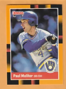 Paul Molitor Milwaukee Brewers 1988 Donruss Baseball's Best #165 HOF 12I - Picture 1 of 2