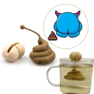 Funny Poop Shaped Tea Filter Silicone Tea Infuser Portable Tea StrainerBDZ8 - Picture 1 of 9