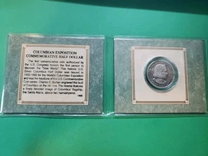 1893 columbian exposition half dollar With Insert - Picture 1 of 2