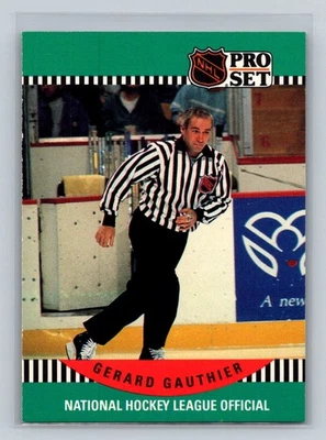 1990-91 Pro Set #687 Gerard Gauthier Árbitro Foto 1 de 2