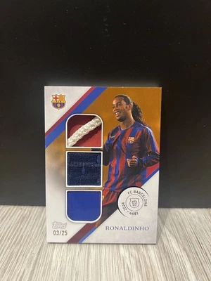 Topps 2024-25 Barcelona 125th Anniversary Ronaldinho /25 Relic patch card - Image 1 of 2