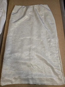 Maxi gonna bianca glamour con paillettes argento e rifiniture in pizzo taglia 16 vita. 35" - Foto 1 di 9