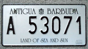 Antigua & Barbuda License Plate Caribbean 2022 Expired Land of Sea & Sun - Picture 1 of 3