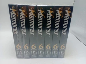 NEW (7) Pack Memorex VHS Blank Tapes T-120 HIGH Standard Grade 6 Hrs SEALED - Picture 1 of 6