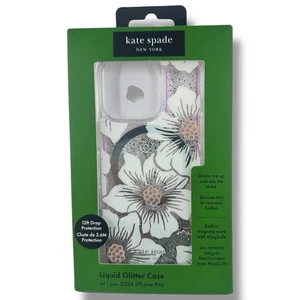 Kate Spade Liquid Glitter Case MagSafe 2024 iPhone Pro 12ft Drop Protection NIB! - Picture 1 of 5