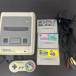 Nintendo Super Famicom main unit and game software adapter cable - Picture 1 of 9