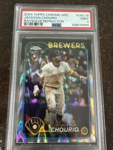 2024 Topps Chrome Update Series - Jackson Chourio #USC18 RayWave Refractor (RC) - Bild 1 von 2