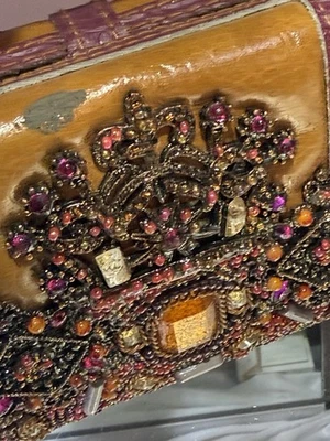 Bolso de mano de diseñador Mary Frances vintage artesanal adornado con cuentas Foto 1 de 4