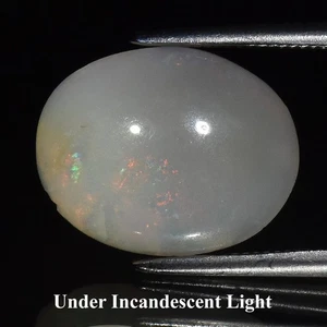 💎 1.93ct Oval Cabochon Natural Color Play Coober Pedy White Opal Australia Gem - Picture 1 of 5