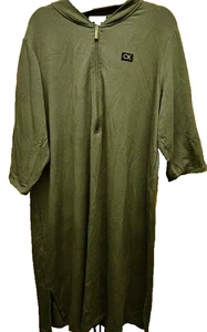 Calvin Klein Womens Casual Zip-up Soft Olive Knit Dress 3/4 Sleeve Plus Size 2X - Picture 1 of 4
