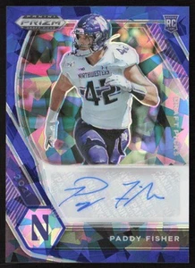 2021 Panini Prizm Draft Auto Blue Ice #/75 Paddy Fisher #DPA-PAD Northwestern - Picture 1 of 2