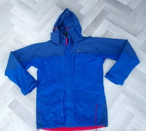 BERHAUS Blue Hooded Walking Hiking Rain Coat Jacket Gore-Tex Size small - Picture 1 of 8