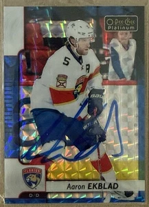 2019 UPPER DECK BUYBACKS Aaron Ekblad /2 AUTO 2016 OPC ROYAL BLUE CUBES #65/99 - Picture 1 of 4