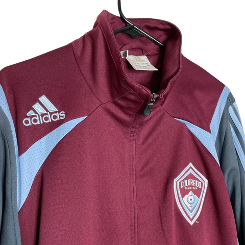 Vintage Adidas MLS Colorado Rapids Soccer zip up Track Jacket Size Mens large Cover
