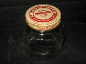 Coffee Jar-Ben Hur-5 1/2" tall-4 1/2" across-No Sticker - Picture 1 of 4