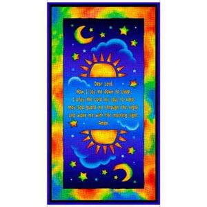 2.6 Yards Digital Cotton Fabric - QT Fabrics A Child's Prayer Panel - Picture 1 of 1