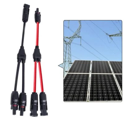 EASUN 1paar Y Solarstecker Verteiler Buchse 2 Fach Solarpanel Kabel Adapter Solarkabel