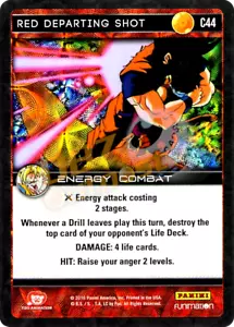 DBZ Dragon Ball Z TCG Panini Vengeance C44 Red Departing Shot Foil - Picture 1 of 1