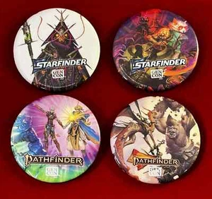 Pathfinder - Starfinder Set mit 4 Knopfstiften von Gen Con 2024 - Bild 1 von 2