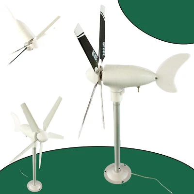 5-Blade 20V 3-Phase Wind Turbine Model Vertical Axis Permanent Magnet Generator - Image 1 of 4