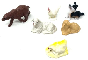 6 figuras de animales pequeños diferentes para decorar - Imagen 1 de 2