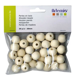 30 Runde Holzperlen - 20 MM - Schmuck - Bild 1 von 1
