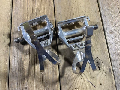 Pedales de bicicleta vintage SR Sakae SP-153 AL - Hechos en Japón - Eroica plateados Foto 1 de 4