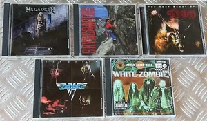Posten 5 Metall-CD's Van Halen David Lee Roth MEGADETH weißer Zombie Ronnie James DIO - Bild 1 von 5