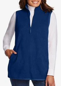 WOMAN WITHIN QUARTER-ZIP PULLOVER MICROFLEECE VEST WOMEN'S PLUS 2X 26/28 *NIP!* - Picture 1 of 7