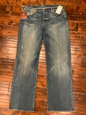 Men’s Blue Medium Wash Relaxed Fit Jeans, NWT!, Size 38 - Image 1 of 4