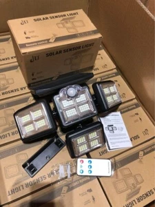 2 pcs Solar Outdoor Light 3000 LM 198 LED Solar Motion Sensor Lights with Remote - Picture 1 of 5