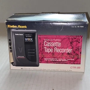 RADIO SHACK CTR-89 MODEL 14-1104 VOICE ACTIVATED CASSETTE TAPE RECORDER VOX - Bild 1 von 5