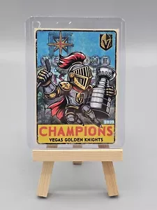 2023 VEGAS GOLDEN KNIGHTS STANLEY CUP CHAMPIONS ACEO ART CUSTOM TRADING CARD - Picture 1 of 2