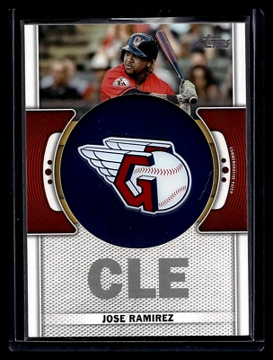 2023 TOPPS TEAM LOGO COMMEMORATIVE PATCH TLPJRA JOSE RAMIREZ CLEVELAND GUARDIANS - Image 1 of 3