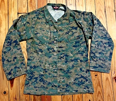 Chaqueta Camuflada Tru-Spec Woodland Ajuste Pequeño/Regular Chaqueta Botón Completo Usada Foto 1 de 4